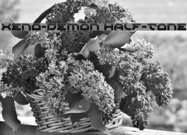 Xeno-Demon Half-Tone Font examples