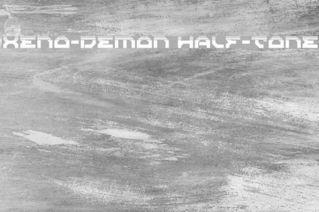 Xeno-Demon Half-Tone Font examples