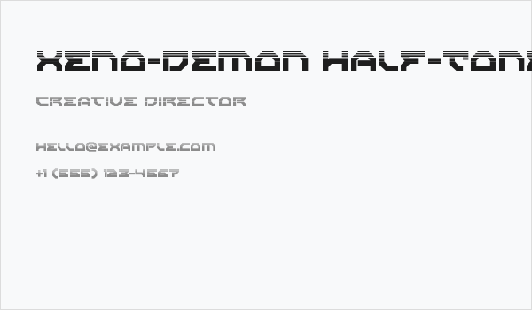 Xeno-Demon Half-Tone Business Card