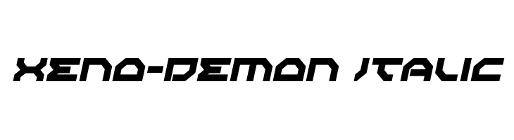 Xeno-Demon Italic Fonte