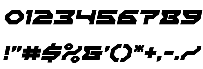 Xeno-Demon Italic Font OTHER CHARS