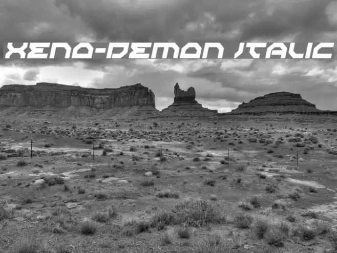 Xeno-Demon Italic Font examples