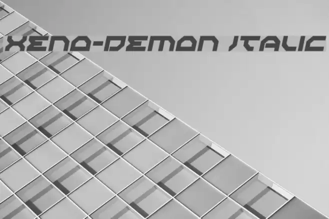 Xeno-Demon Italic Font examples