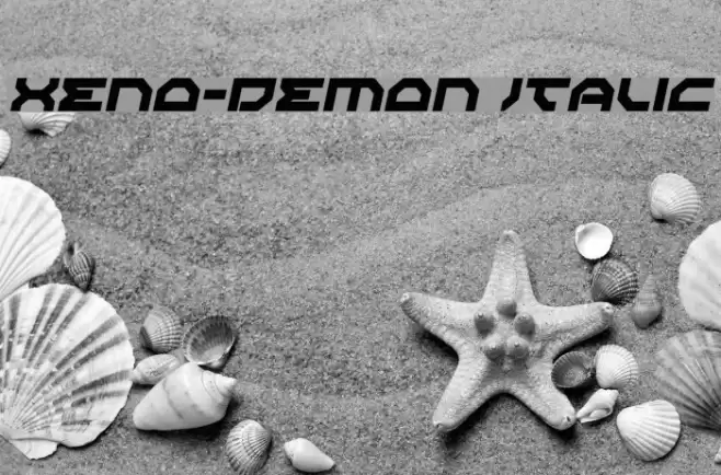 Xeno-Demon Italic Font examples