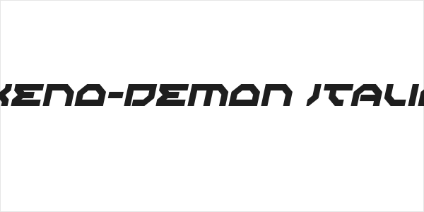 Xeno-Demon Italic Logo