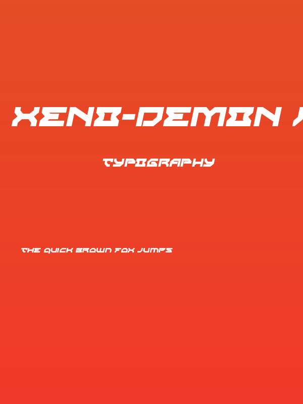 Xeno-Demon Italic Poster