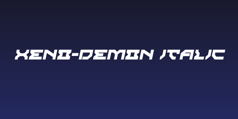 Xeno-Demon Italic Social Header
