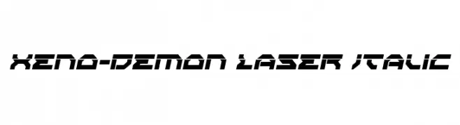 Xeno-Demon Laser Italic  Fuentes Gratis Descargar