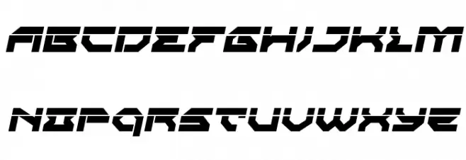 Xeno-Demon Laser Italic Caratteri MAIUSCOLE