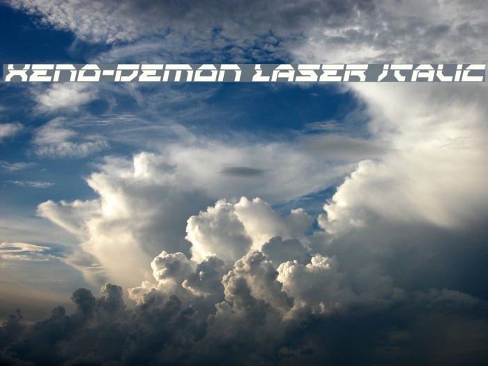 Xeno-Demon Laser Italic Font examples
