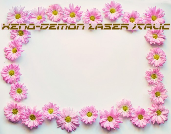 Xeno-Demon Laser Italic Font examples