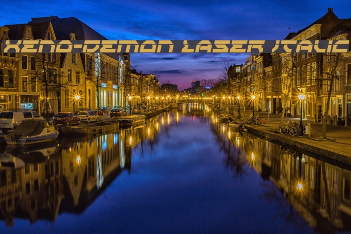 Xeno-Demon Laser Italic Font examples