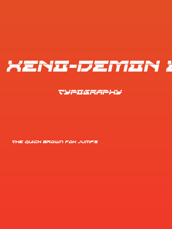 Xeno-Demon Laser Italic Poster