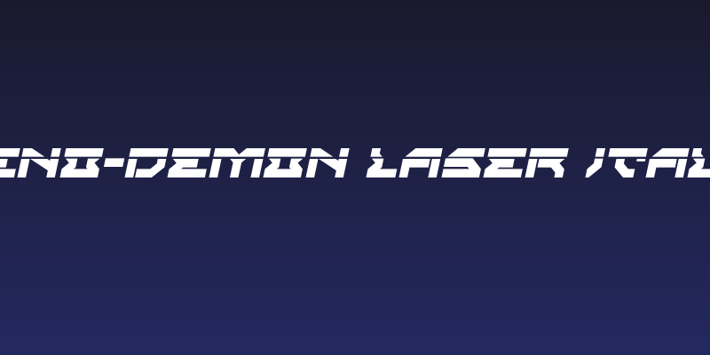 Xeno-Demon Laser Italic Social Header