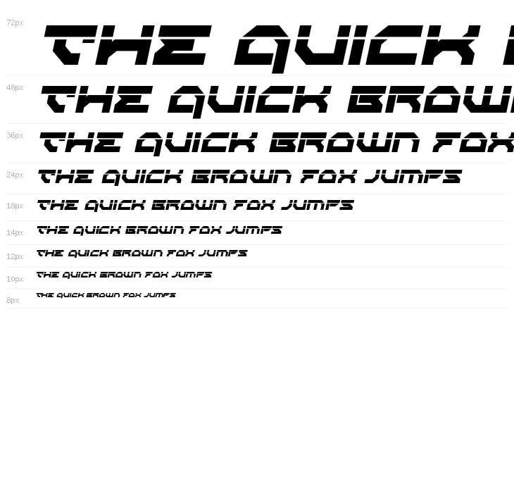 Xeno-Demon Laser Italic Waterfall