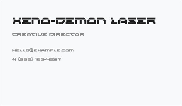 Xeno-Demon Laser Business Card
