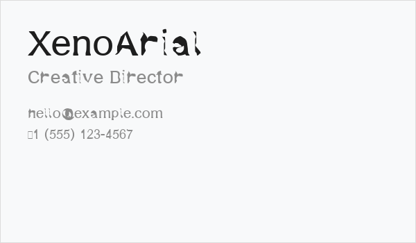 XenoArial Business Card