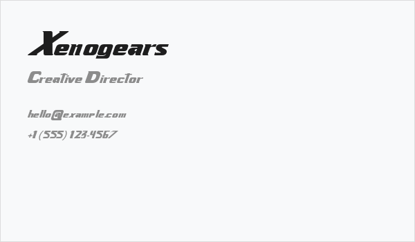 Xenogears Business Card