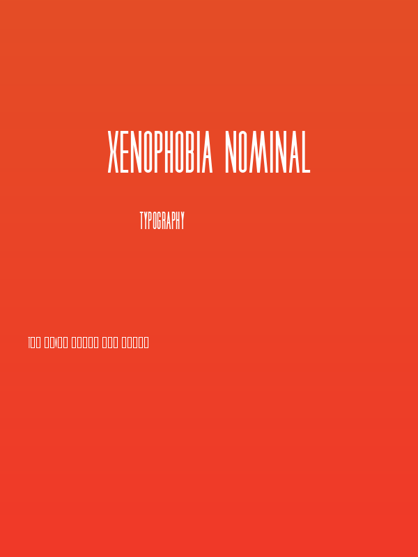 Xenophobia Nominal Poster