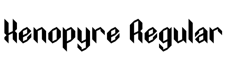 Xenopyre Regular फ़ॉन्ट