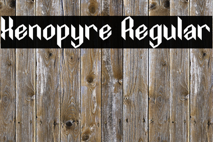 Xenopyre Regular फ़ॉन्ट examples