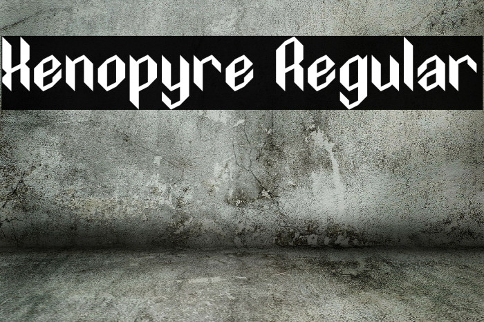 Xenopyre Regular फ़ॉन्ट examples