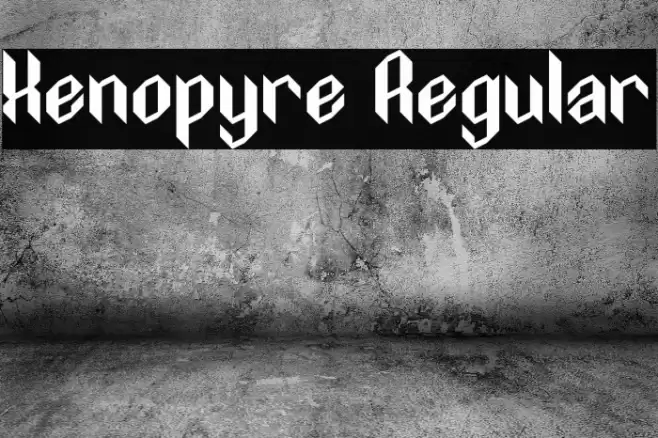 Xenopyre Regular Font examples