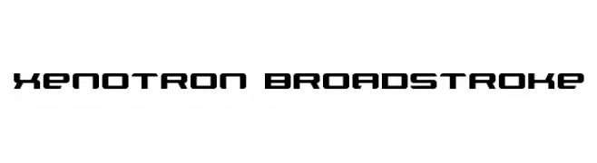 Xenotron Broadstroke  Free Fonts Download
