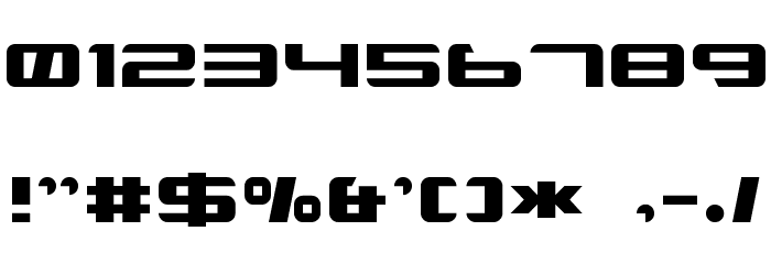 Xenotron Broadstroke Font OTHER CHARS