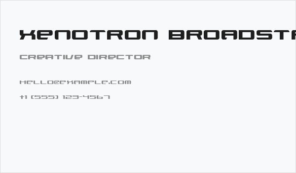 Xenotron Broadstroke Business Card