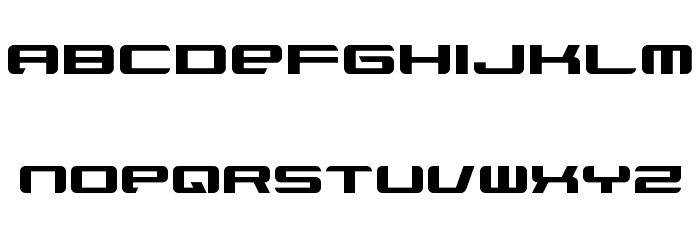 Xenotron Broadstroke Font LOWERCASE