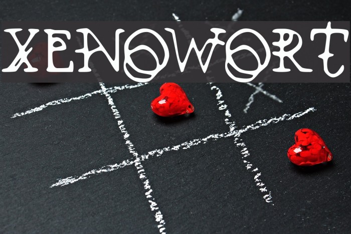 Xenowort Font examples