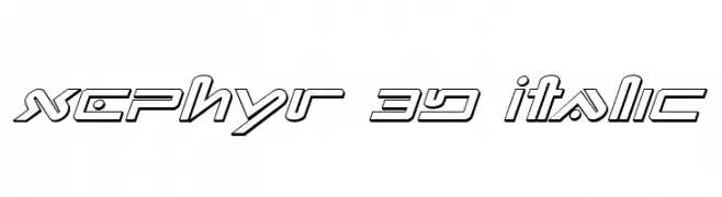 Xephyr 3D Italic 
