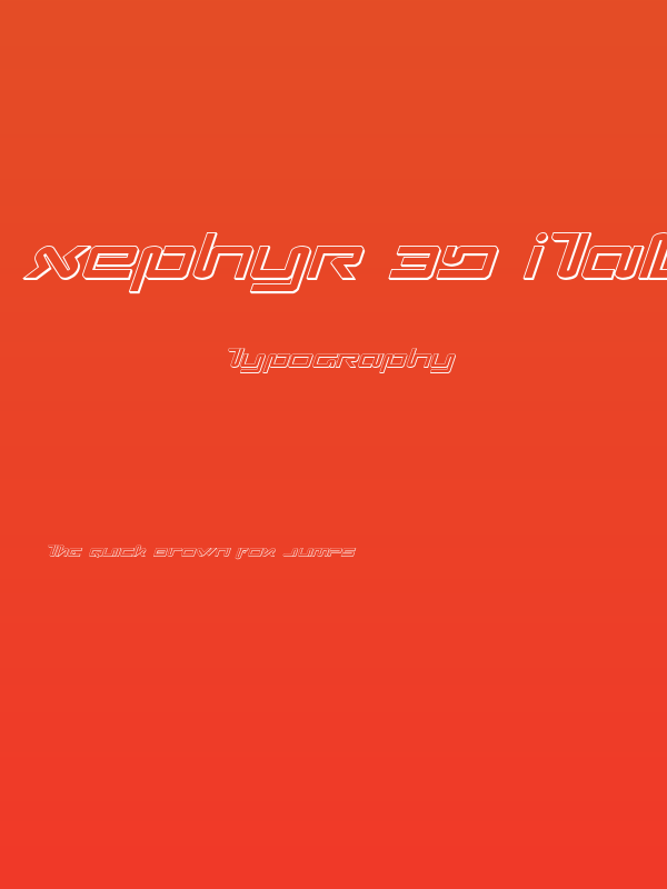 Xephyr 3D Italic Poster