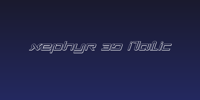 Xephyr 3D Italic Social Header