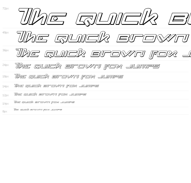 Xephyr 3D Italic Waterfall