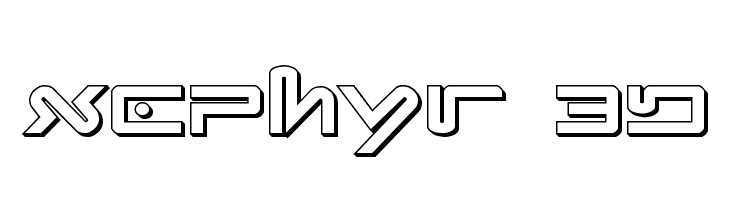 Xephyr 3D Font