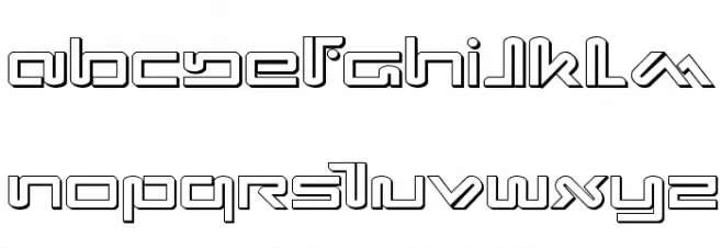 Xephyr 3D Шрифта ВЕРХНИЙ