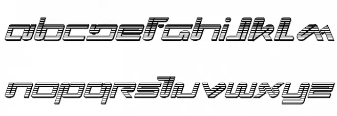 Xephyr Chrome Italic 字体 大写