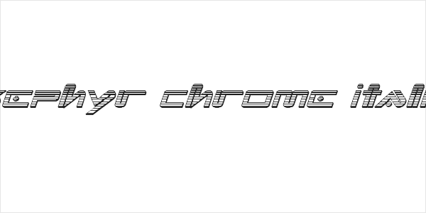 Xephyr Chrome Italic Logo