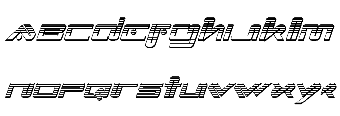 Xephyr Chrome Italic Font LOWERCASE