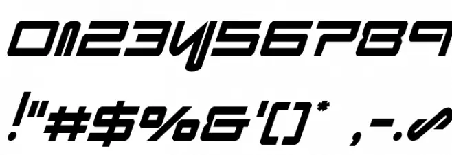 Xephyr Condensed Italic Font OTHER CHARS