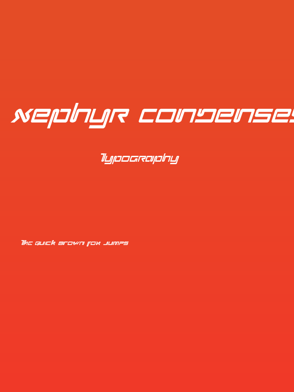 Xephyr Condensed Italic Poster