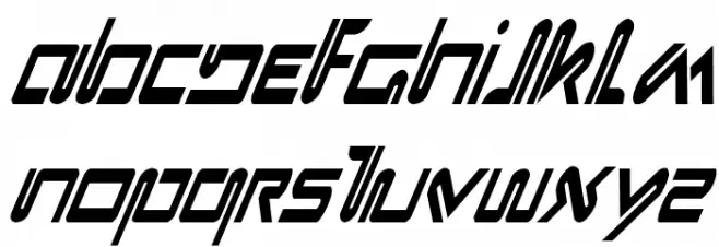 Xephyr Condensed Italic フォント 大文字