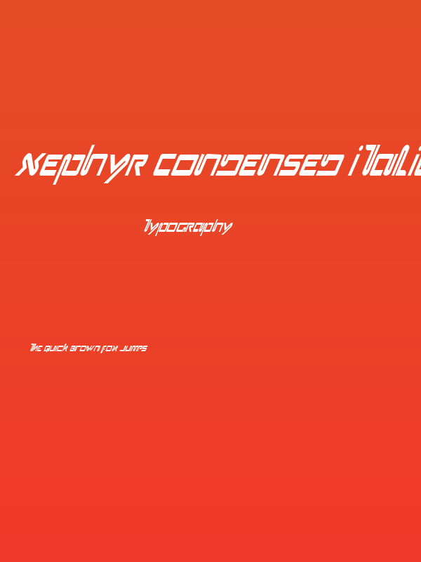 Xephyr Condensed Italic Poster