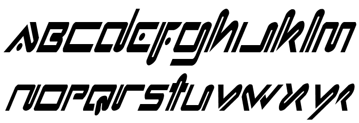 Xephyr Condensed Italic Font LOWERCASE