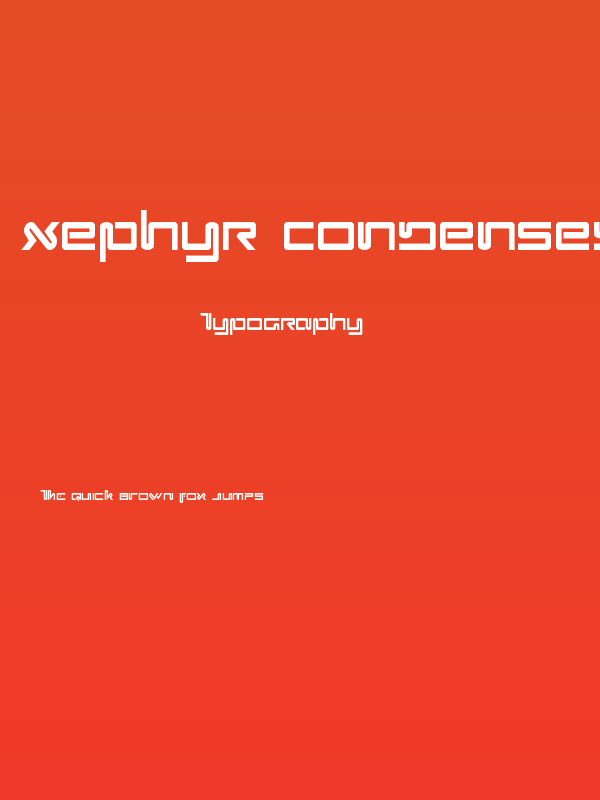 Xephyr Condensed Poster