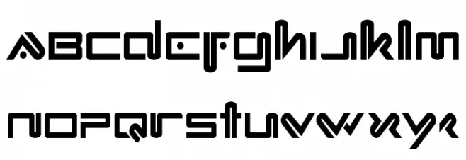 Xephyr Condensed Schriftart Kleinbuchstaben
