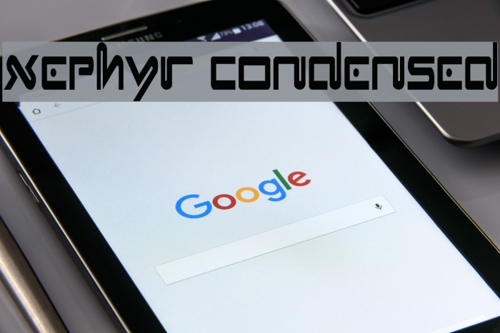 Xephyr Condensed Font examples