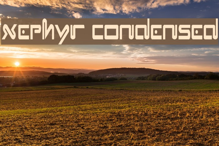 Xephyr Condensed Font examples